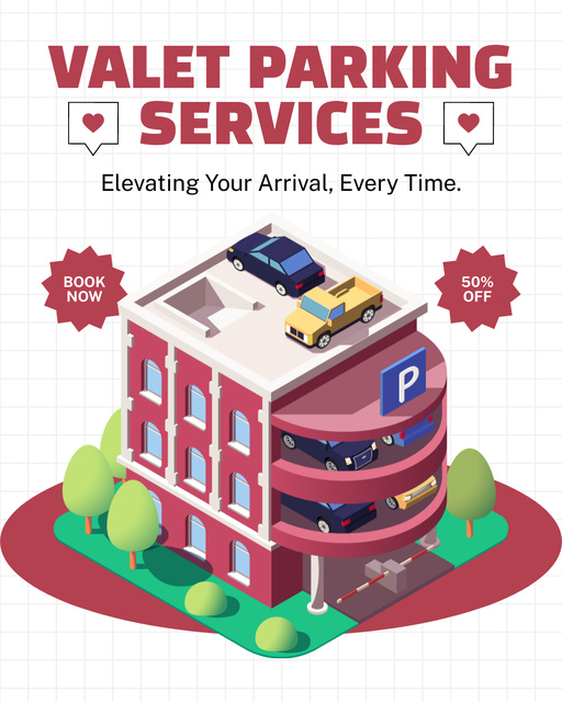 Discount on Valet Parking Services in City Instagram Post Vertical Design Template