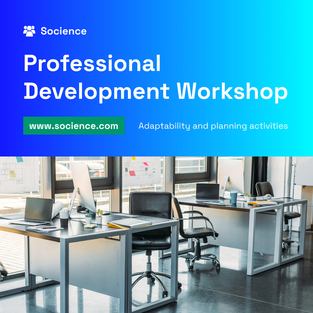 Professional Development Workshop Ad Instagram tervezősablon