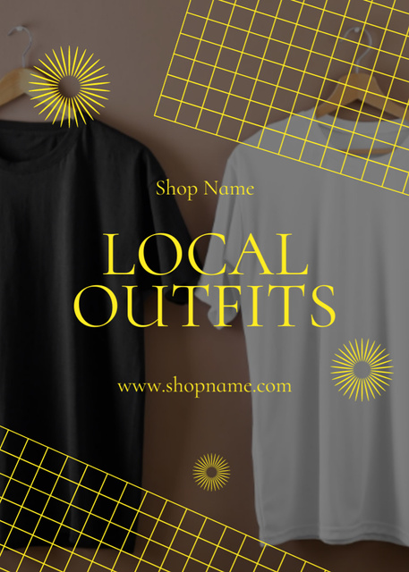 Ad of Local Clothes Store Flayer Modelo de Design