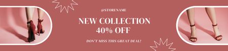 New Collection of Elegant Female Footwear Ebay Store Billboard tervezősablon