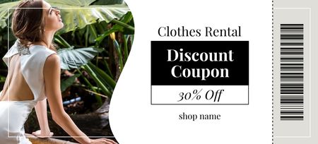 Rental festive clothes for women Coupon 3.75x8.25inデザインテンプレート