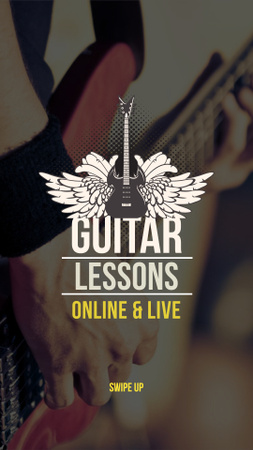 Guitar Lessons Offer Instagram Story Design Template