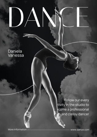 Female Professional Dancer Poster Design Template
