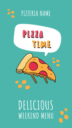 Herkullinen viikonloppumenu pizzan kera Instagram Story Design Template
