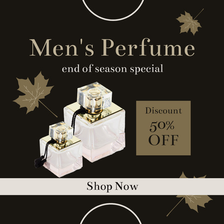 Elegant Men's Fragrance Ad Instagram Design Template