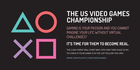 Video games Championship Twitter Design Template