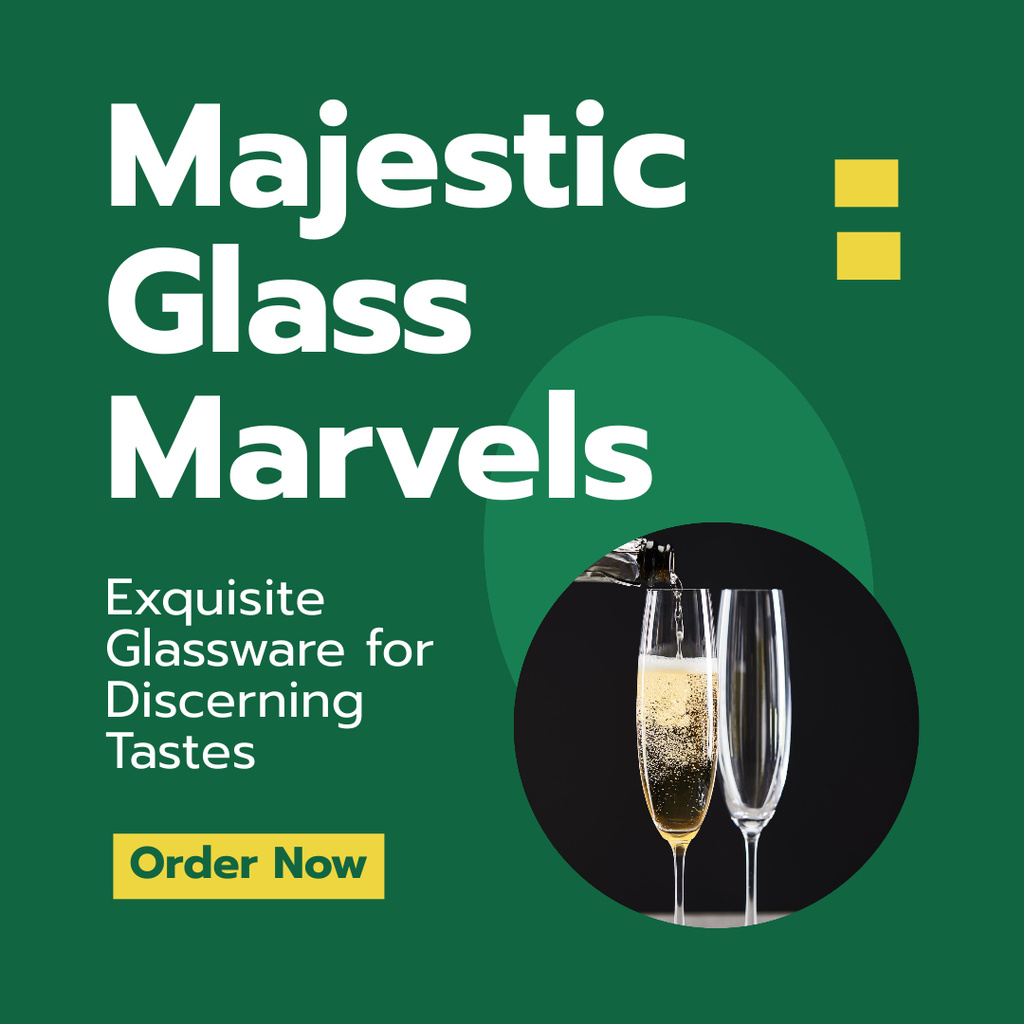 Majestic Glassware Sale Offer Instagram Design Template