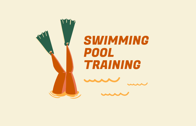 Modèle de visuel Swimming Pool Visit Appointment Reminder - Business Card 85x55mm
