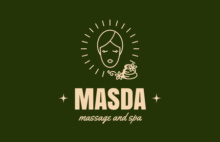 Modèle de visuel Programme de fidélité des services de massage et spa - Business Card 85x55mm