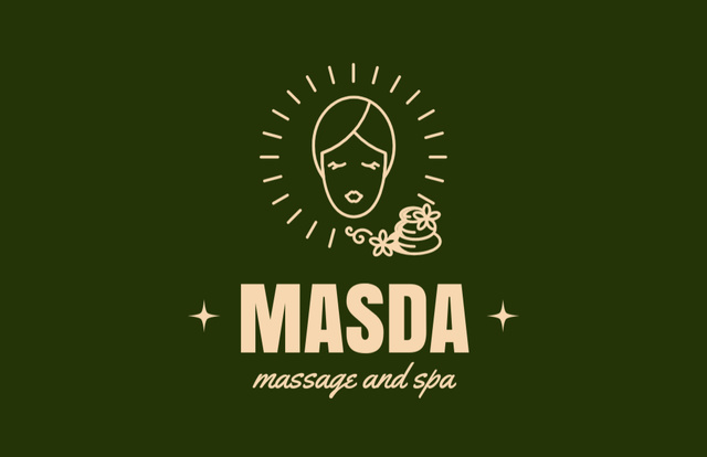 Loyalty Program of Massage and Spa Services Business Card 85x55mm Πρότυπο σχεδίασης