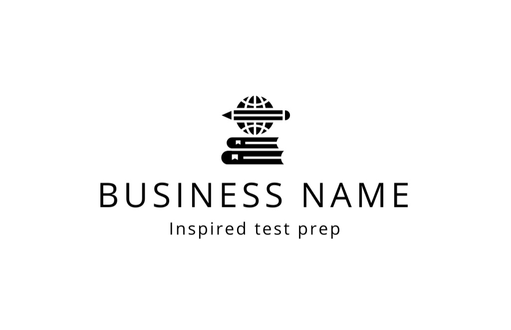 Modèle de visuel Image of Company Emblem with Globe and Books - Business Card 85x55mm