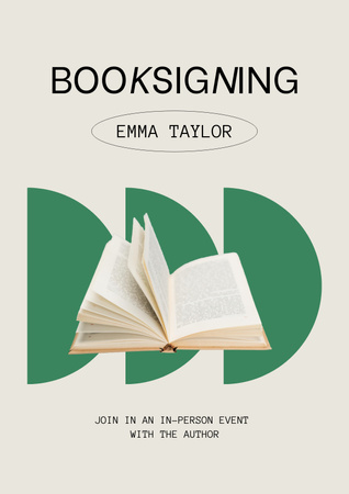 Ontwerpsjabloon van Poster van Book Signing Announcement