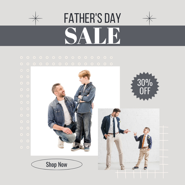 Ontwerpsjabloon van Instagram van Father's Day Sale of Family Looks