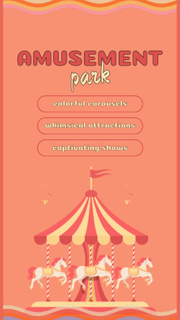 Amusement Park With Discount For Attractions For Everyone Instagram Video Story Design Template