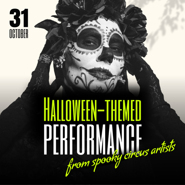 Halloween-themed Performance In Circus Promotion Animated Post Modelo de Design
