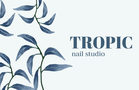 Nail Studio Discount Loyalty Program Business Card 85x55mm Design Template