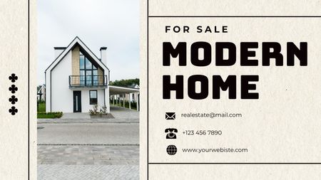 Blog Banner For Selling Modern Home Title tervezősablon