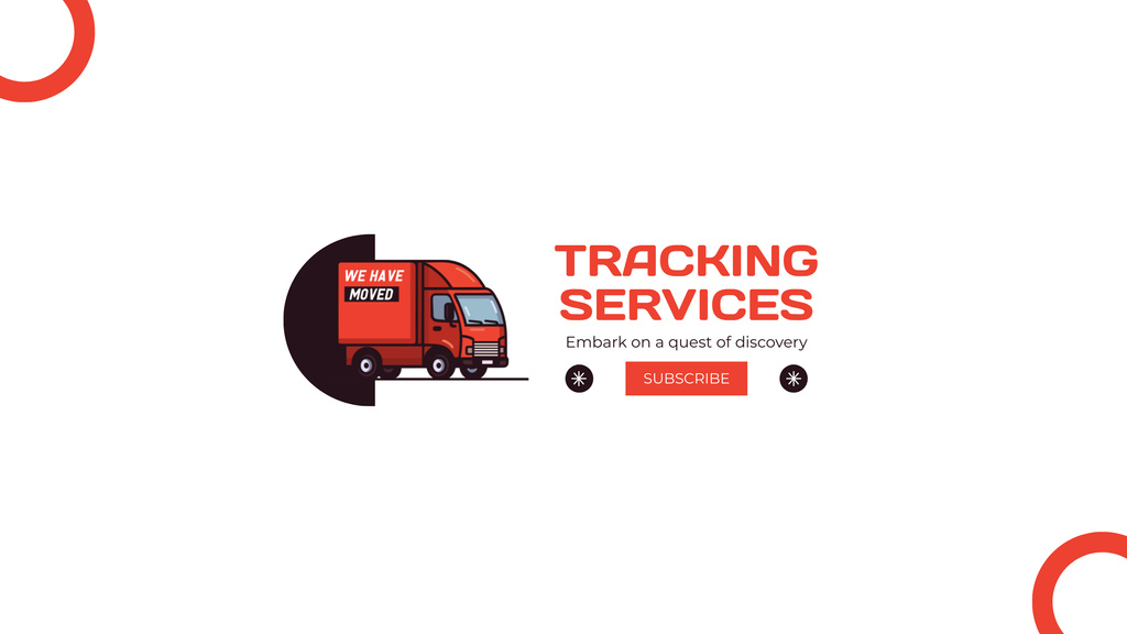 Ontwerpsjabloon van Youtube van Tracking Service for Your Freight