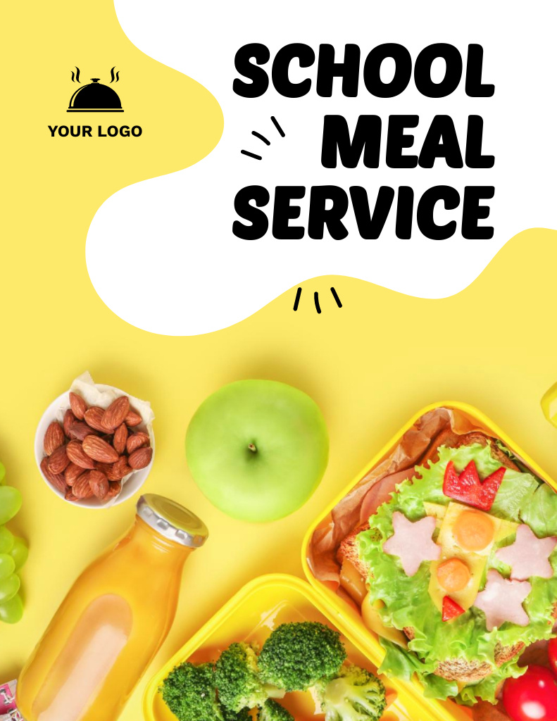Plantilla de diseño de Innovative Web-based School Food Specials Flyer 8.5x11in 