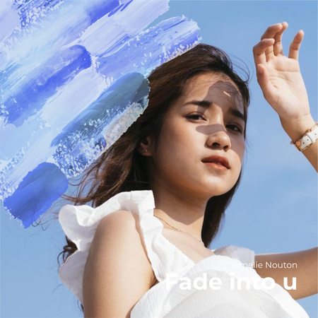 Designvorlage Young Girl in Sunlight für Album Cover