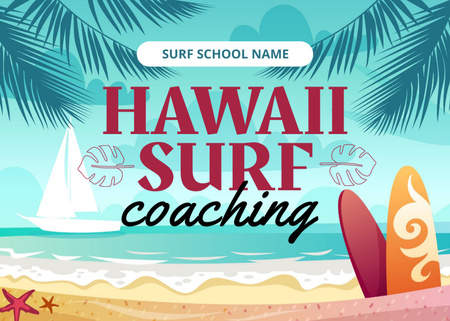 Szörf coaching ajánlat az iskolában Postcard 5x7in tervezősablon