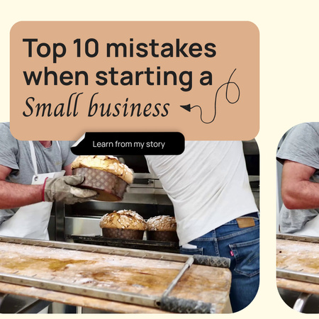 Platilla de diseño List Of Starter's Mistakes In Small Business Animated Post