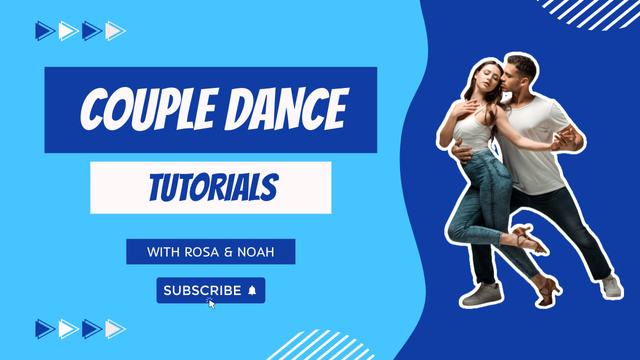 Ad of Couple Dance Tutorials Youtube Thumbnail Modelo de Design
