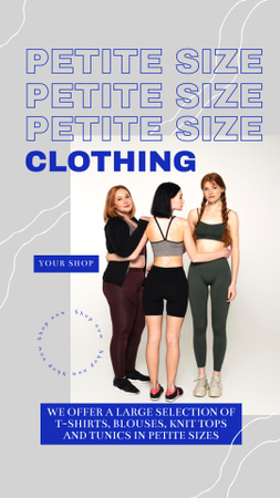 Platilla de diseño Ad of Petite Size Clothing Instagram Story