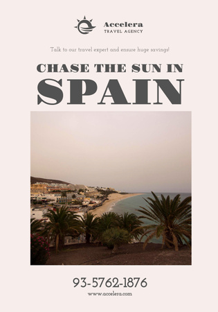 Designvorlage Summer Journey to Spain für Poster 28x40in
