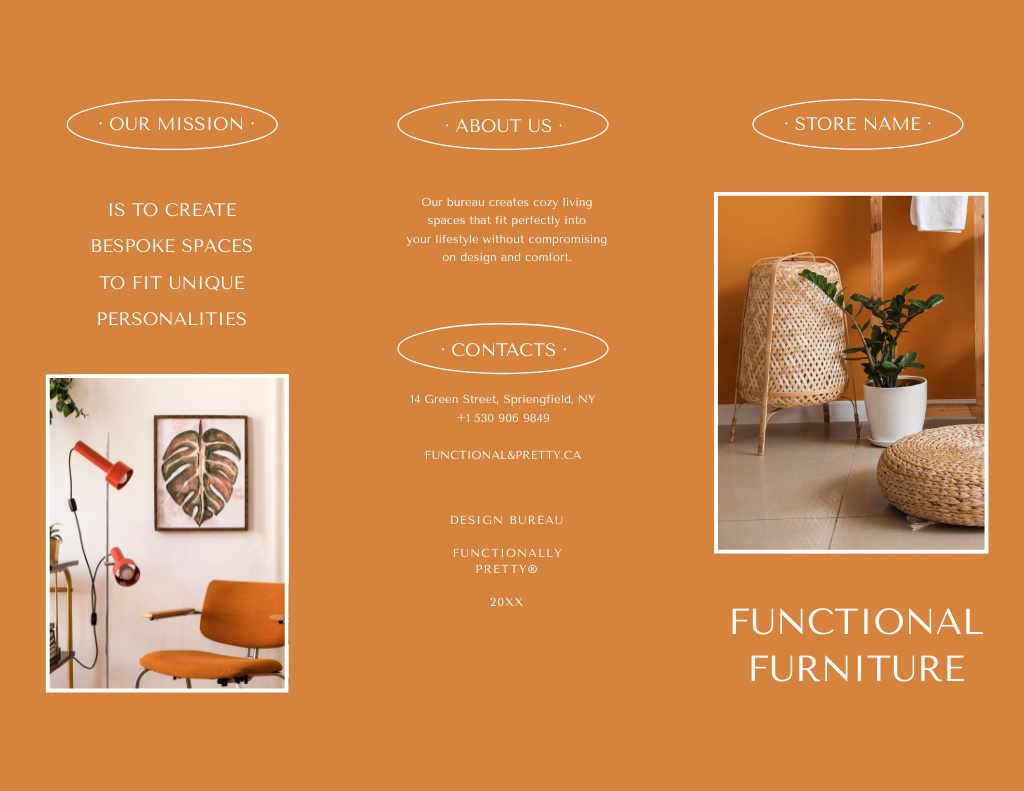 Plantilla de diseño de Stylish Home Interior Offer Brochure 8.5x11in 