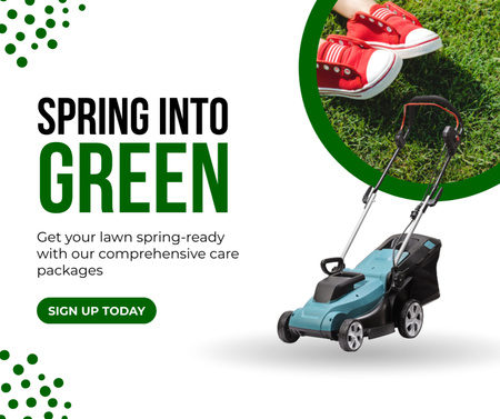 Premium Lawn Treatment Solutions For Spring Facebook Design Template