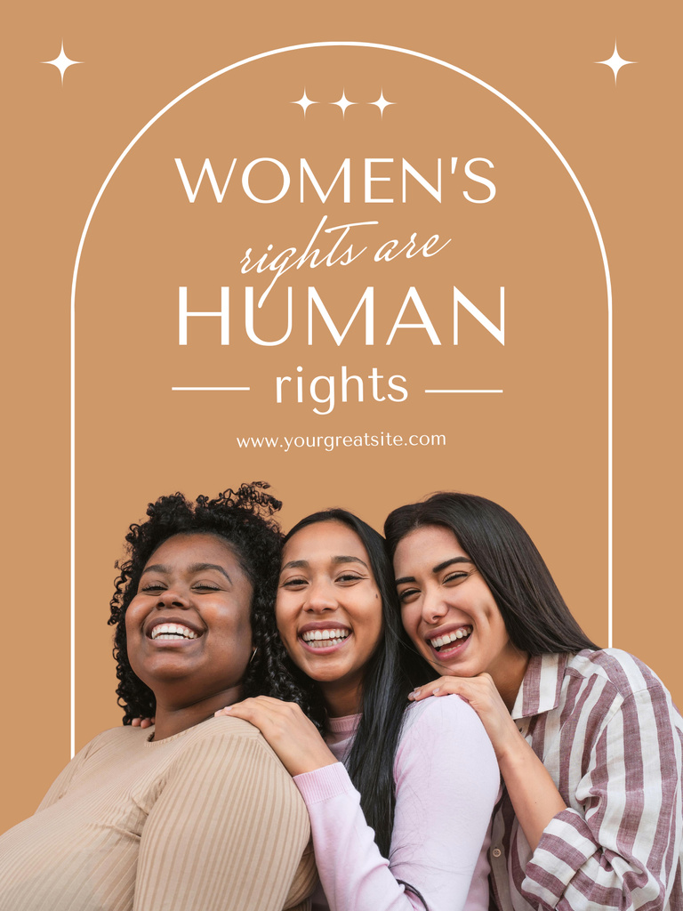 Advocating for Women's Rights Poster USデザインテンプレート