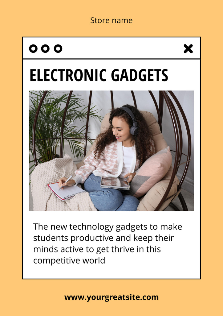 Back to School Special Offer of Electronic Gadgets Poster Šablona návrhu