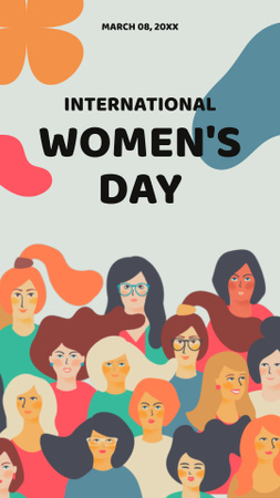 Template di design International Women's Day Celebration with Diverse Women Instagram Story