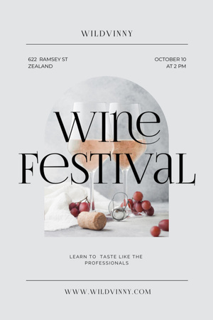 Plantilla de diseño de Wine Tasting Festival Announcement Invitation 6x9in 