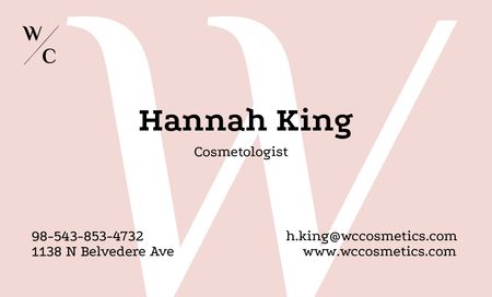 Cosmetologist Service Offer Business Card 91x55mm Design Template