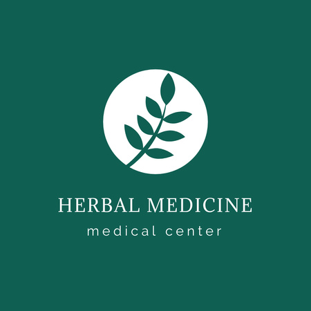 Ontwerpsjabloon van Logo 1080x1080px van Medical Center Offer on Green