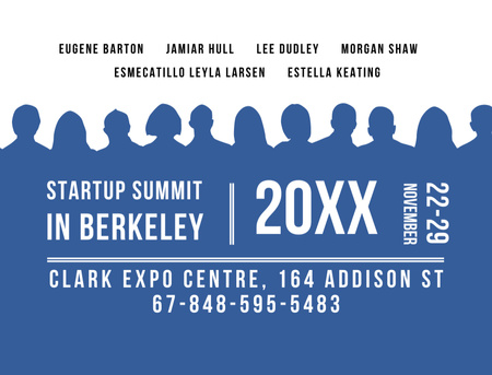 Plantilla de diseño de Startup summit Announcement Postcard 4.2x5.5in 