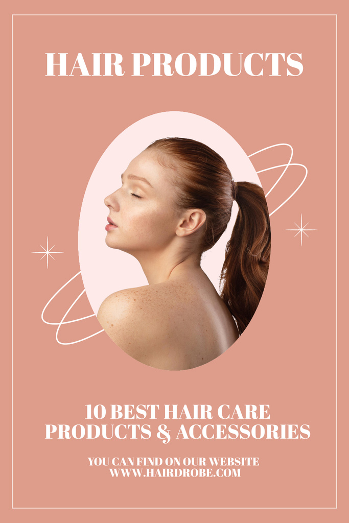 Perfect Hair Products and Accessories Pinterest Design Template