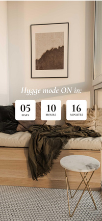 Cozy Home interior for Hygge concept Snapchat Moment Filter Πρότυπο σχεδίασης