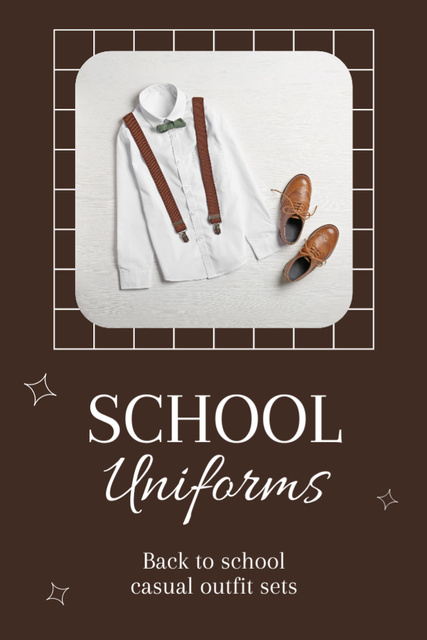 Elegant School Uniform Sets Offer Postcard 4x6in Verticalデザインテンプレート