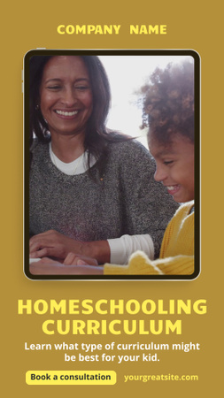 Ad of Homeschooling Curriculum TikTok Video Design Template