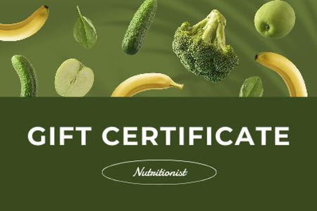 Nutritionist Services Offer Gift Certificate – шаблон для дизайна