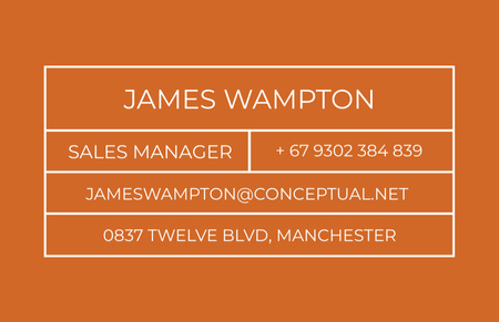 Sales Manager Service Offer with Contact Details Business Card 85x55mm Design Template