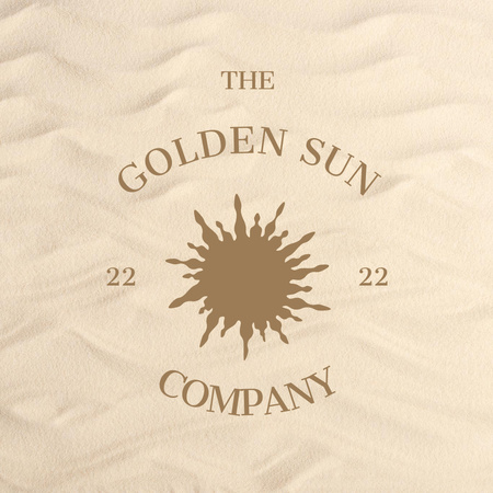 Company Emblem with Sun Logo Design Template