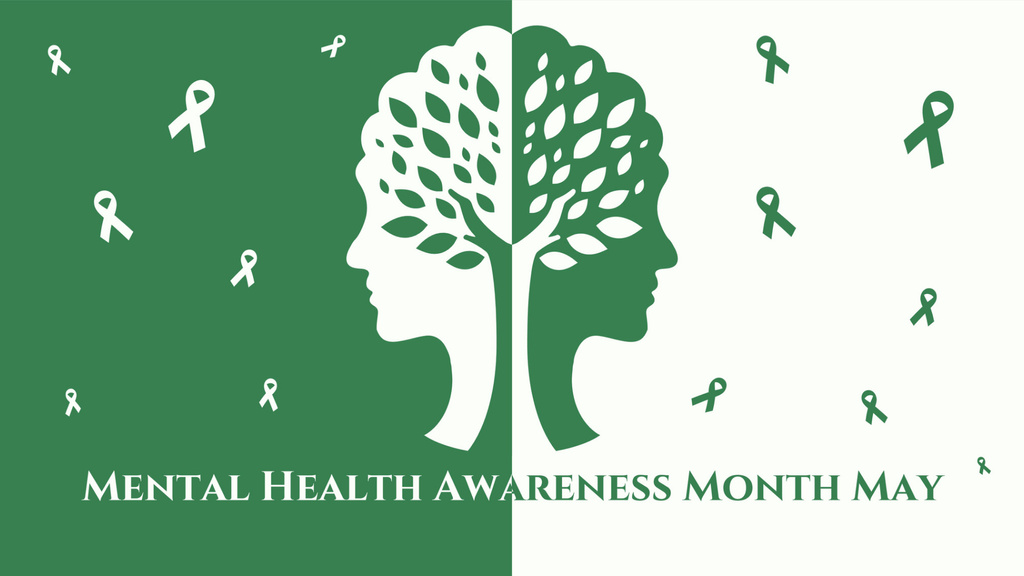 Mental Health Awareness Month in May Zoom Background – шаблон для дизайну
