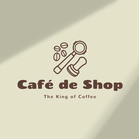 コーヒー豆のおいしさ Logoデザインテンプレート