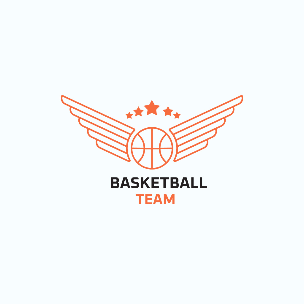 basketball team  logo design Logoデザインテンプレート