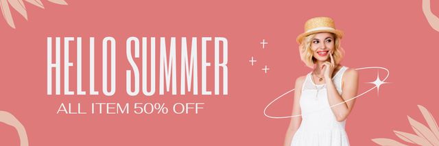 Summer Sale Announcement Email headerデザインテンプレート