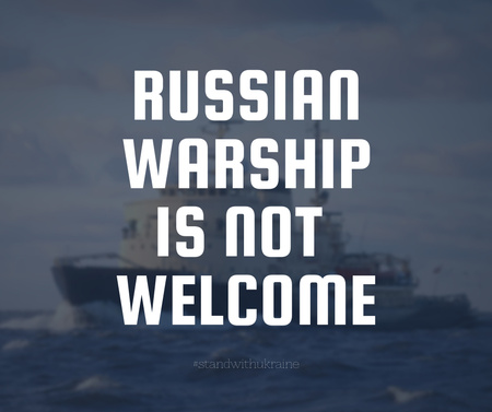 Designvorlage Russian Warship go F**k Yourself für Facebook